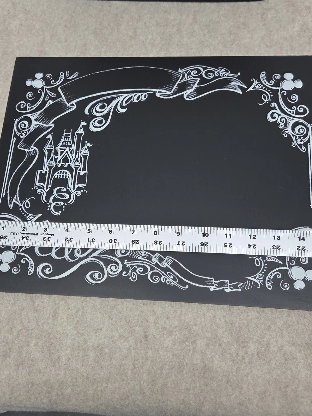 Disney Parks Castle Chalkboard And Film Clapperboard Slate Cinderella Castle